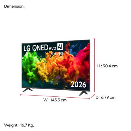 ทีวีคิวเอ็นอีดี 55 นิ้ว LG (4K, QNED, WEB OS) 65QNED80BSA 2026_12