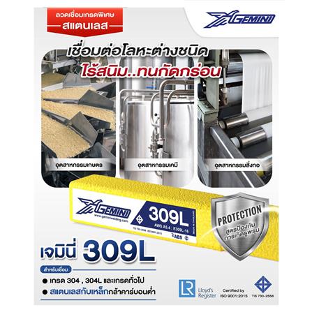 ลวดเชื่อมสเตนเลส GEMINI E309L-16 3.2x350 มม._2