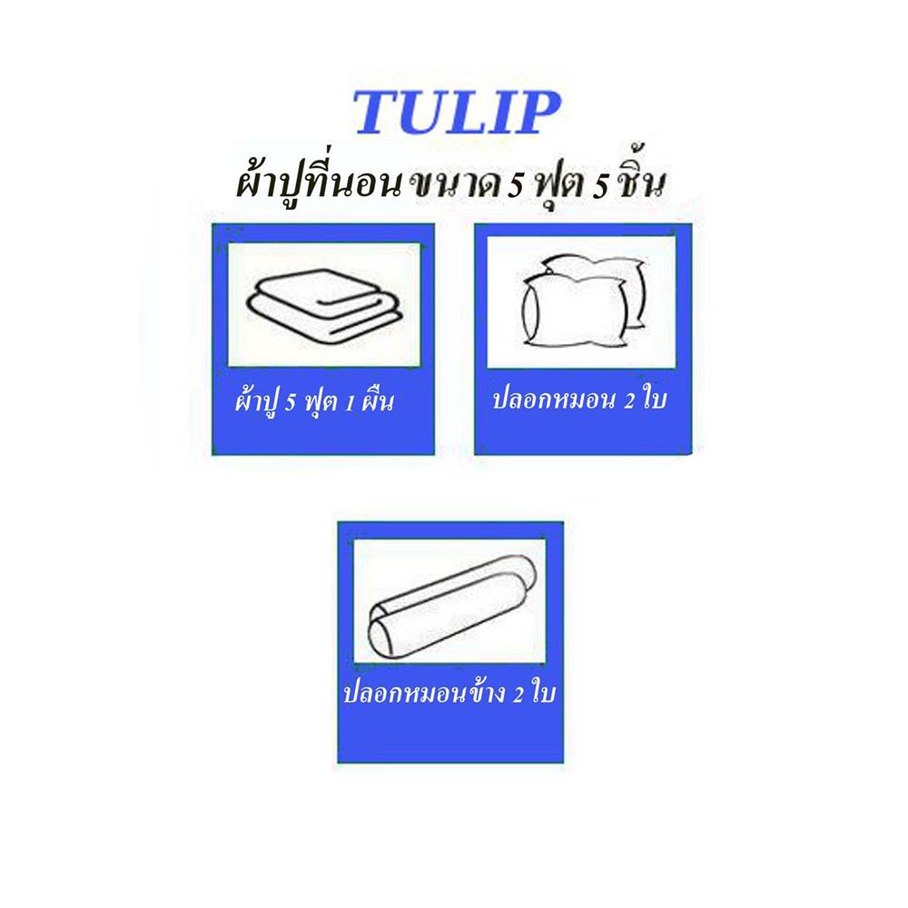 ชุดผ้าปูที่นอน 5 ฟุต (ชุด 5 ชิ้น) TULIP WINNIE THE POOH 60112-DLD049