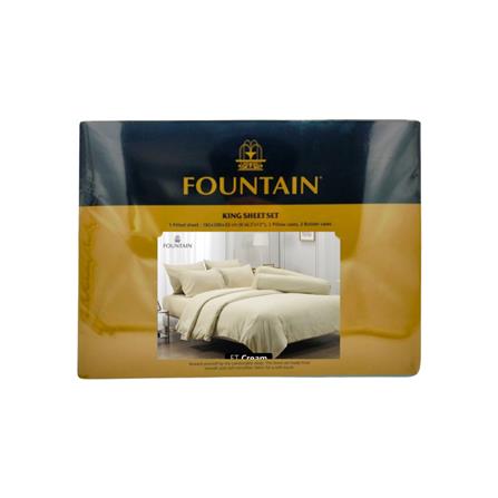 ชุดผ้าปูที่นอน 6 ฟุต (ชุด 5 ชิ้น) FOUNTAIN COLOR 70101-FT CREAM_3