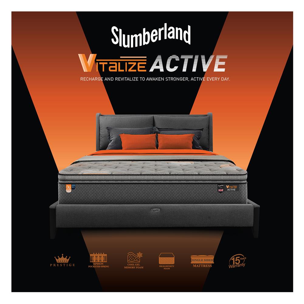 ที่นอนพ็อกเก็ตสปริง 6 ฟุต SLUMBERLAND VITALIZE ACTIVE