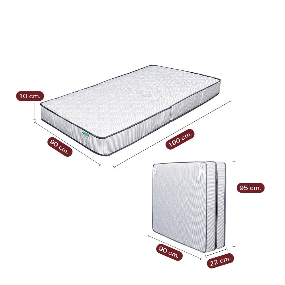 เตียงพับพร้อม TOPPER THAIBULL SSTSFPE245-90 (TNR) สีขาว