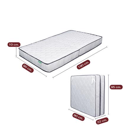 เตียงพับพร้อม TOPPER THAIBULL SSTSFPE245-90 (TNR) สีขาว_11