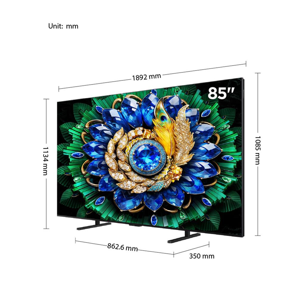 ทีวีคิวดี มินิแอลอีดี 85 นิ้ว TCL (4K, MINI LED, GOOGLE TV) 85A400M