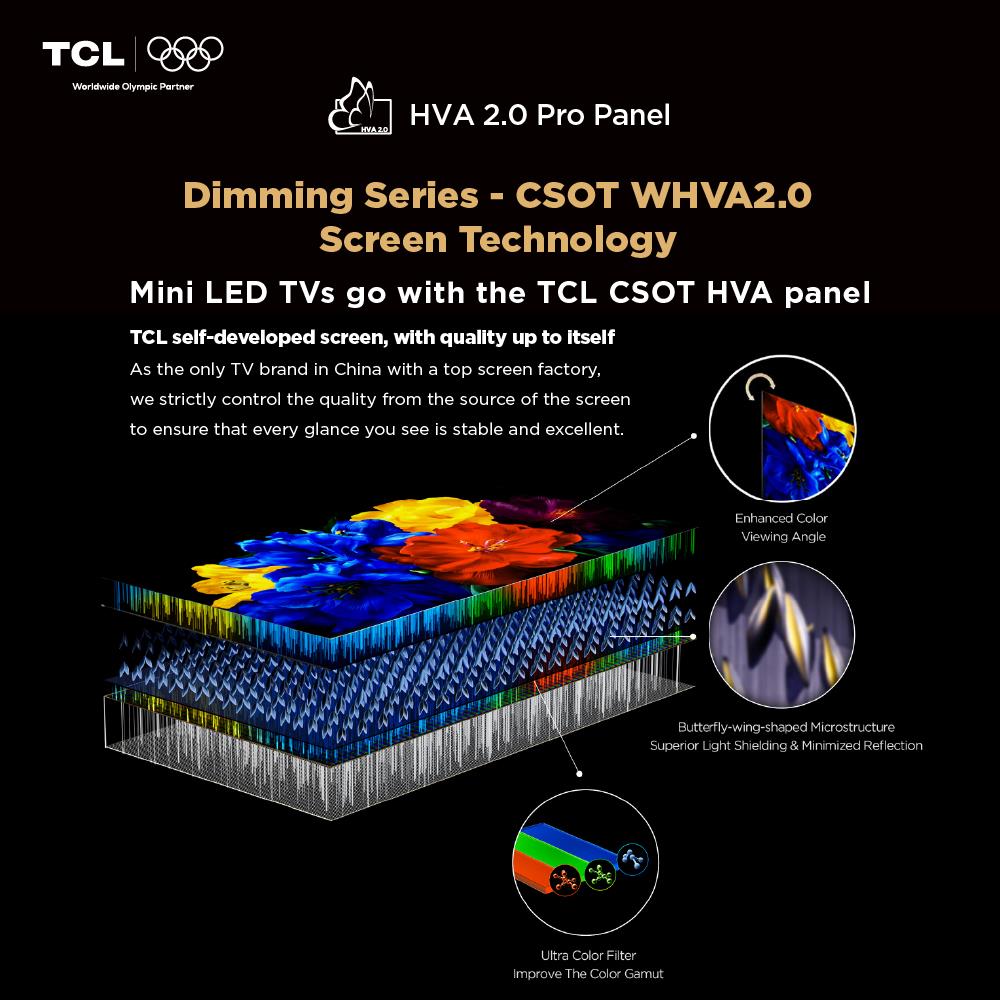 ทีวีเอสคิวดี มินิแอลอีดี 75 นิ้ว TCL (4K, MINI LED, GOOGLE TV) 75C8L