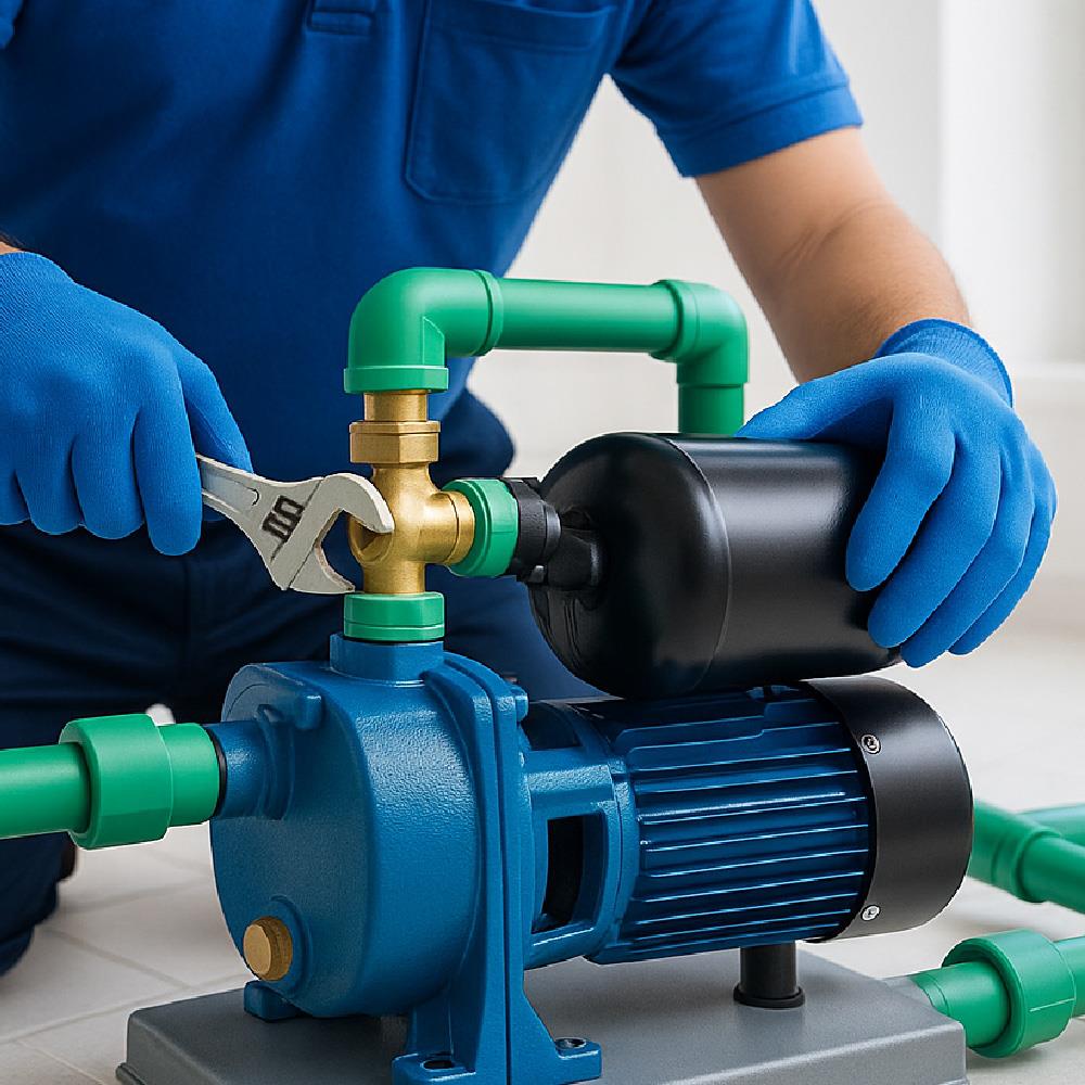 ติดตั้งปั๊ม+แท็งก์น้ำ 2 ระบบ (ท่อ PPR)