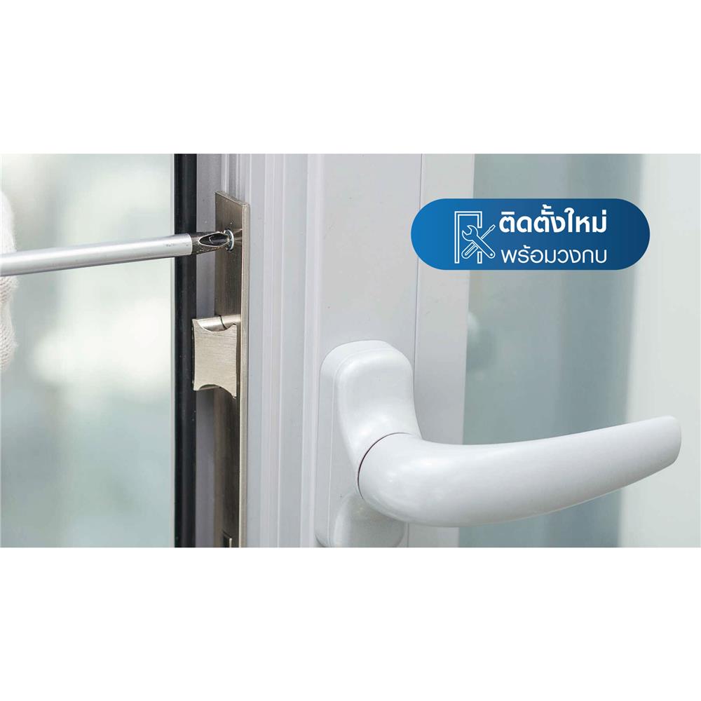 ติดตั้งบานประตู PVC-ไม้เทียม พร้อมวงกบ SP