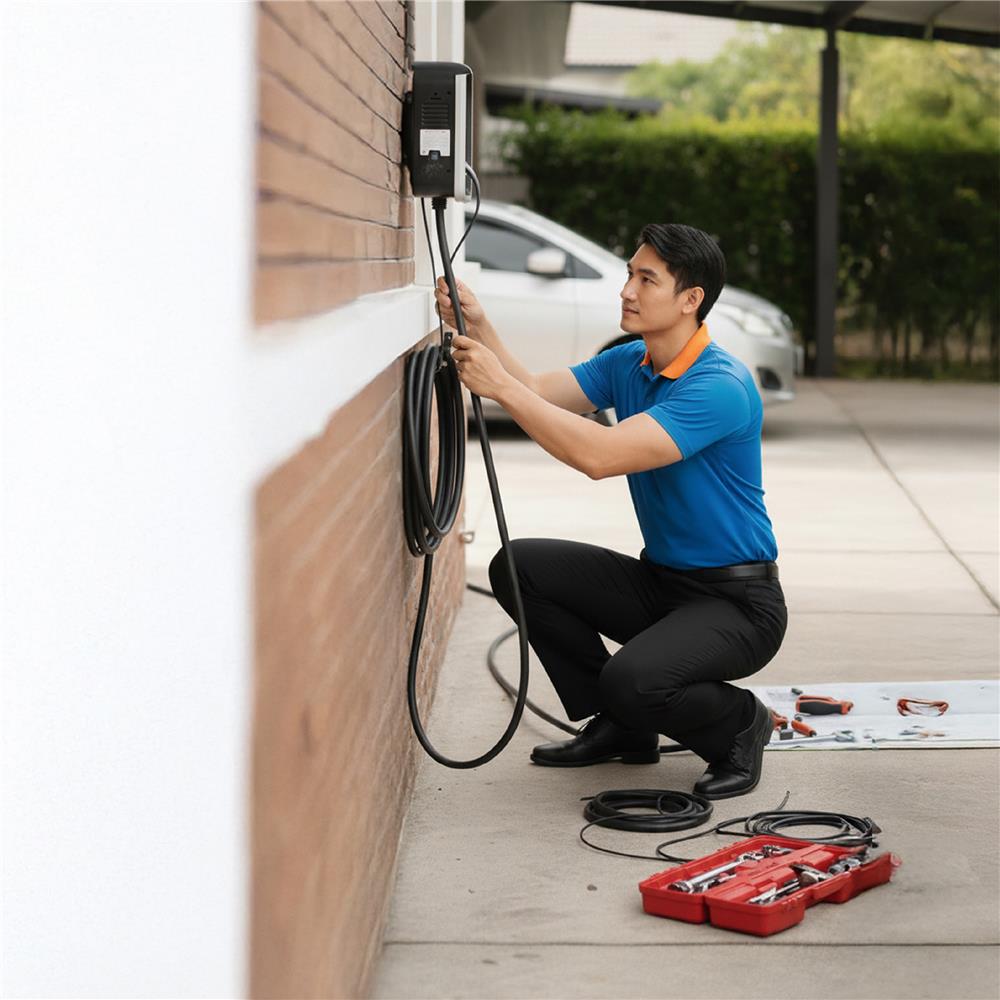 ติดตั้ง EV Charger 22kw 3 Phase