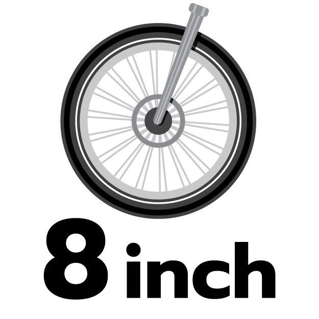 ขนาดวงล้อ 8 นิ้ว