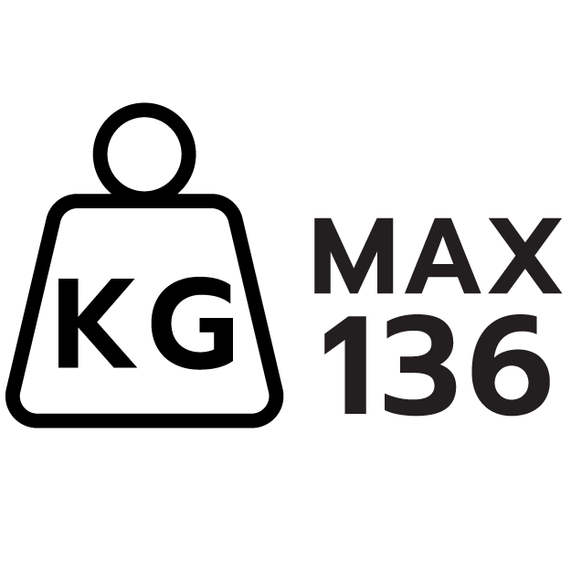 รองรับน้ำหนักสูงสุด 136 กก.
