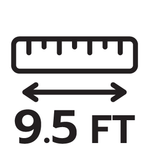ขนาดสินค้า 9.5FT