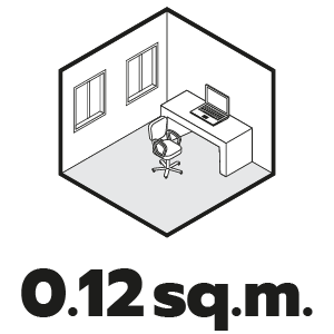ขนาดพื้นที่ 0.12 ตร.ม