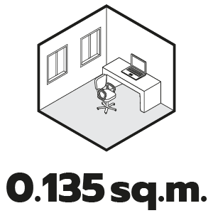 ขนาดพื้นที่ 0.135 ตร.ม
