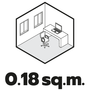 ขนาดพื้นที่ 0.18 ตร.ม