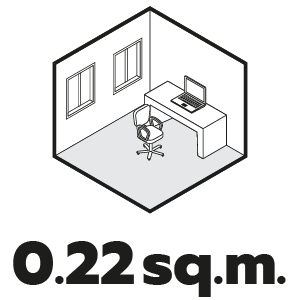 ขนาดพื้นที่ 0.22 ตร.ม