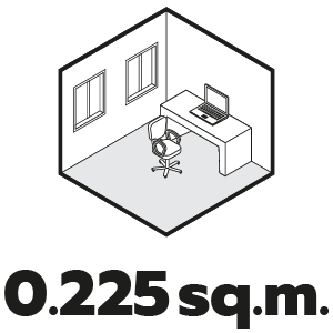 ขนาดพื้นที่ 0.225 ตร.ม