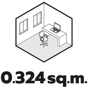 ขนาดพื้นที่ 0.324 ตร.ม