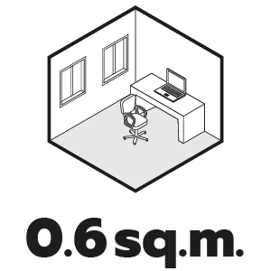 ขนาดพื้นที่ 0.6 ตร.ม