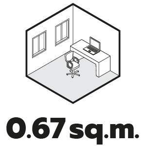 ขนาดพื้นที่ 0.67 ตร.ม