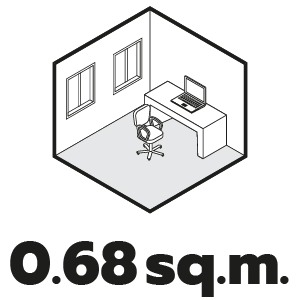 ขนาดพื้นที่ 0.68 ตร.ม