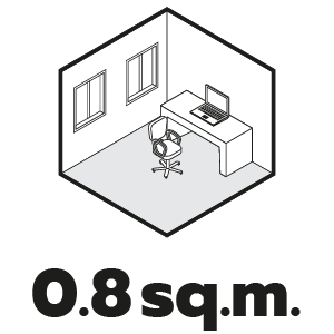 ขนาดพื้นที่ 0.8 ตร.ม