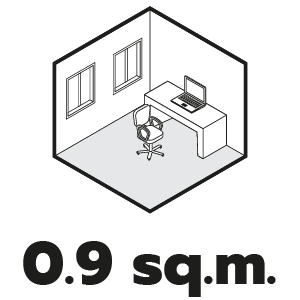 ขนาดพื้นที่ 0.9 ตร.ม