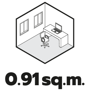 ขนาดพื้นที่ 0.91 ตร.ม