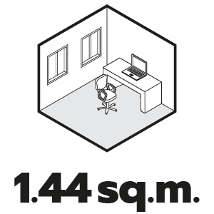 ขนาดพื้นที่ 1.44 ตร.ม