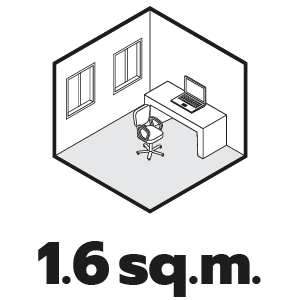 ขนาดพื้นที่ 1.6 ตร.ม