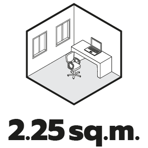 ขนาดพื้นที่ 2.25 ตร.ม