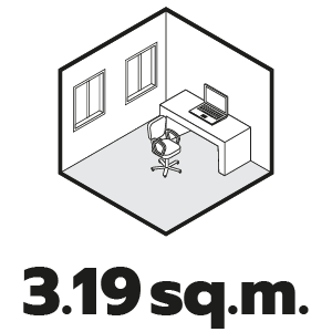 ขนาดพื้นที่ 3.19 ตร.ม