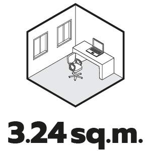 ขนาดพื้นที่ 3.24 ตร.ม