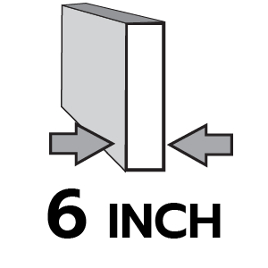 ความหนา 6 นิ้ว