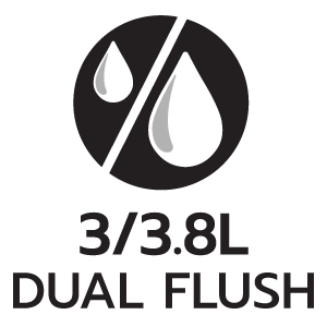 การใช้นํ้าชำระล้างต่อครั้ง 3/3.8L