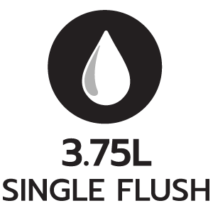 การใช้นํ้าชำระล้างต่อครั้ง 3.75L