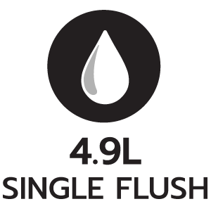 การใช้นํ้าชำระล้างต่อครั้ง 4.9ลิตร