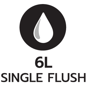 การใช้นํ้าชำระล้างต่อครั้ง 6L