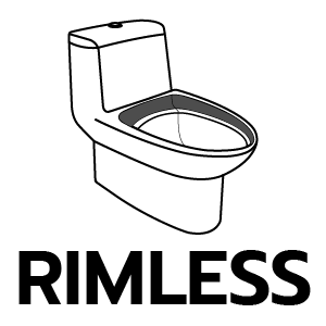 ขอบโถสุขภัณฑ์ ไร้ขอบ