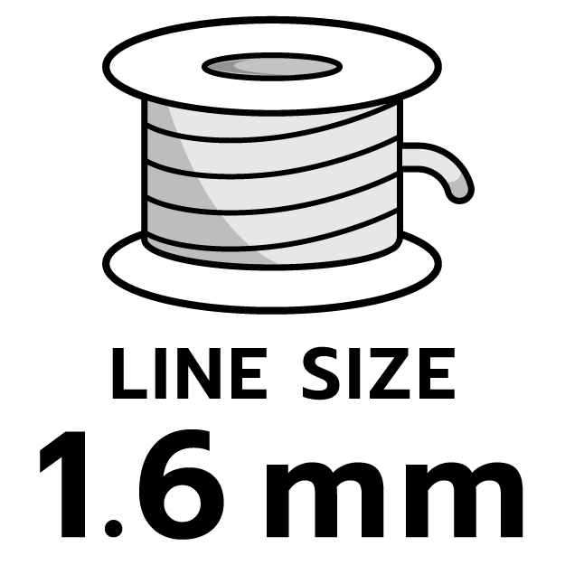ขนาดเส้นเอ็น /เบอร์เส้นเอ็น 1.6 มม.