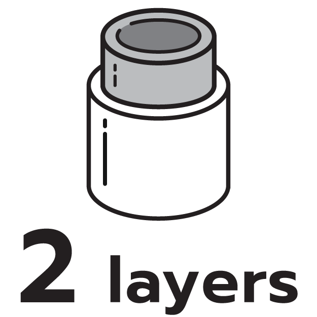 ความหนาของสายยาง 2 ชั้น