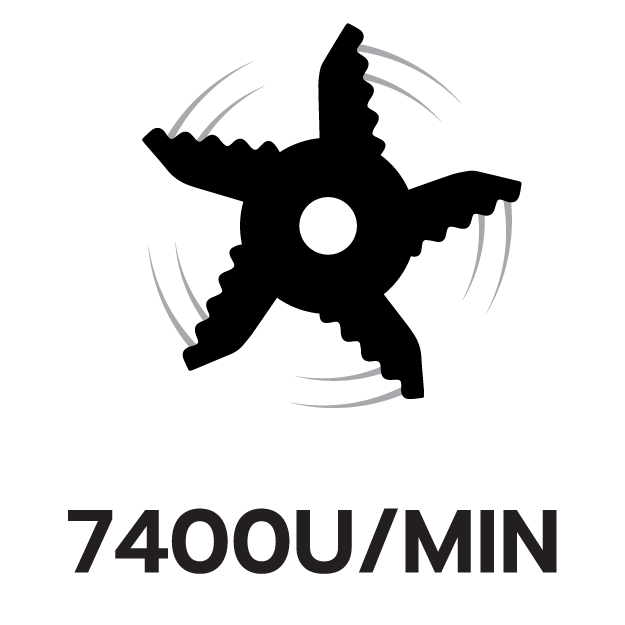 แรงหมุนใบตัด 7400U/MIN