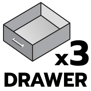 จำนวนลิ้นชัก 3