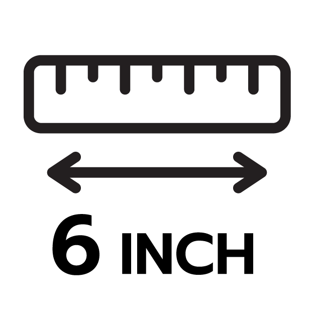 ขนาดสินค้า 6 นิ้ว