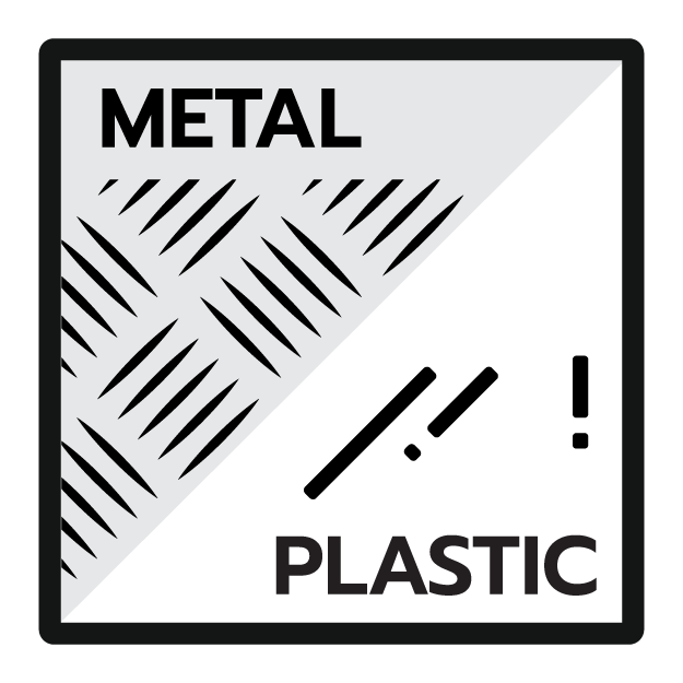 วัสดุหลัก โลหะ-พลาสติก