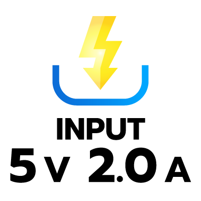 กระแสไฟขาเข้า 5V 2.0A