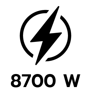 กำลังไฟ 8700 วัตต์