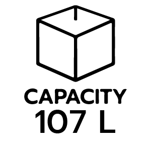 ความจุ 107 ลิตร