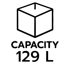 ความจุ 129 ลิตร
