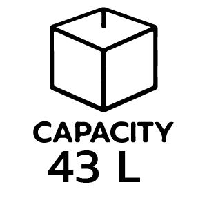 ความจุ 43 ลิตร