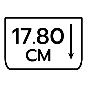ความลึกหลุมซิงค์ 17.8 ซม.